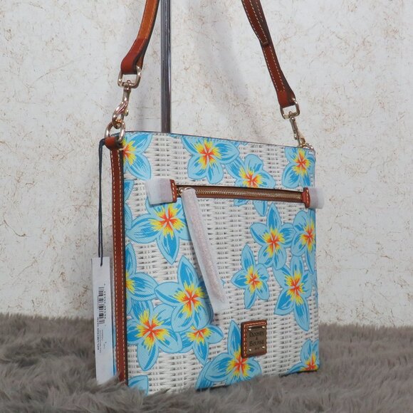 DDooney & Bourke Plumeria Zip Crossbody (Blue/White) - Picture 2 of 6